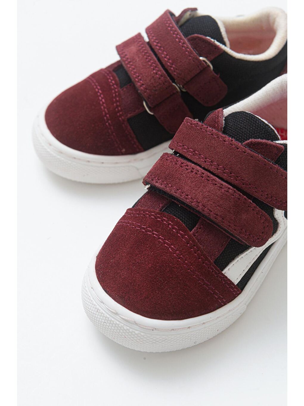Erkek Çocuk Bordo Deri Ortopedik Destekli Sneaker Ayakkabı