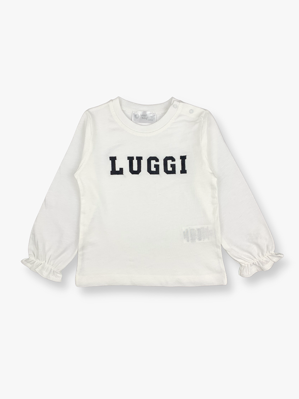 Ekru Bisiklet Yaka Uzun Kollu Kız Bebek Tişört ve Salopet Etek 2'li Takım-2