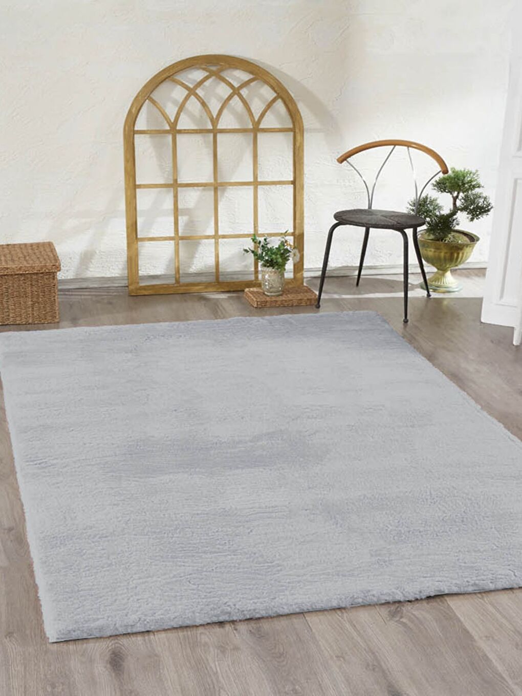 Gri KÜRK HALI 120x180 10034 A.GRİ ACIKGRI