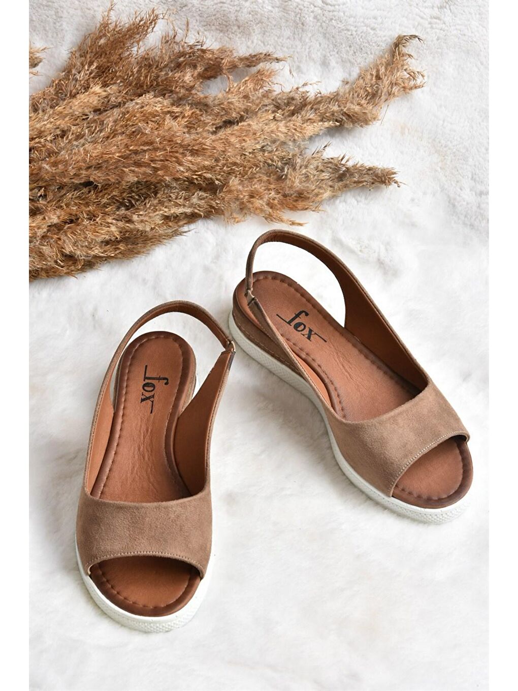 Kahverengi Süet Kadın Sandalet K674300602-3