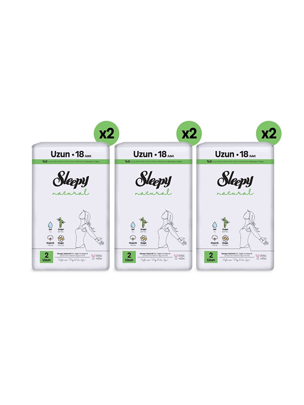 Natural Ultra Hassas Hijyenik Ped Mega Fırsat Paketi Uzun 108 Adet-2
