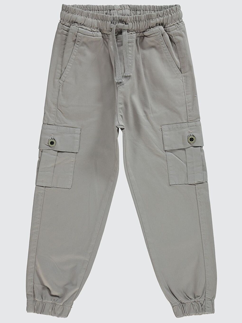 Boys Bel Paça Lastikli Kargo Cepli 10-13 Yaş Pantolon - Gri 12-13 Yaş-1
