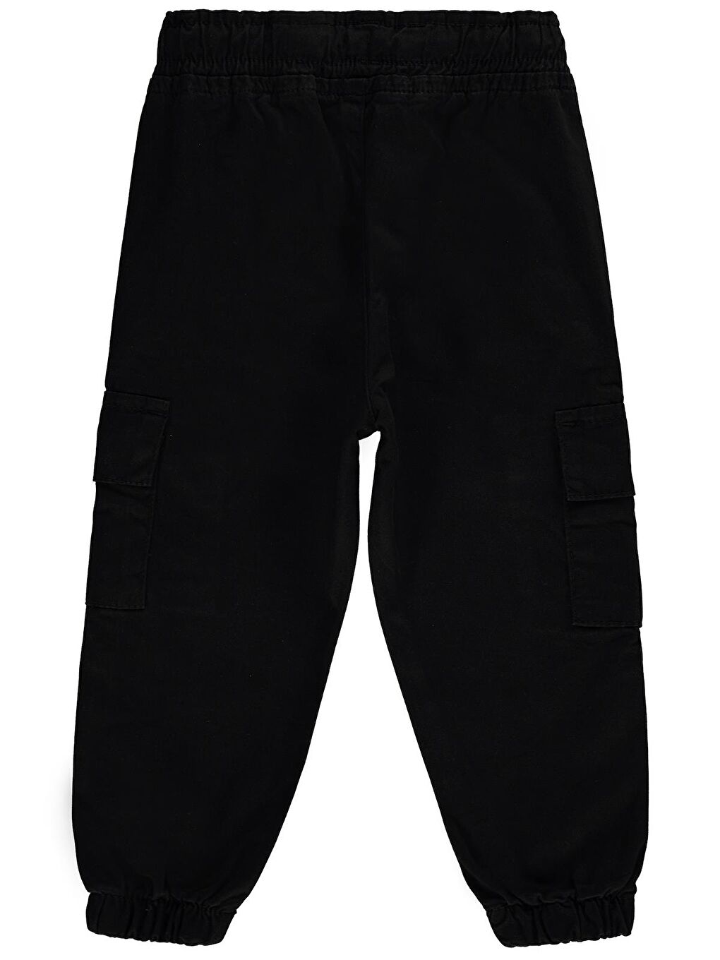 Boys Bel Paça Lastikli Kargo Cepli 2-5 Yaş Pantolon - Siyah 4-5 Yaş-1