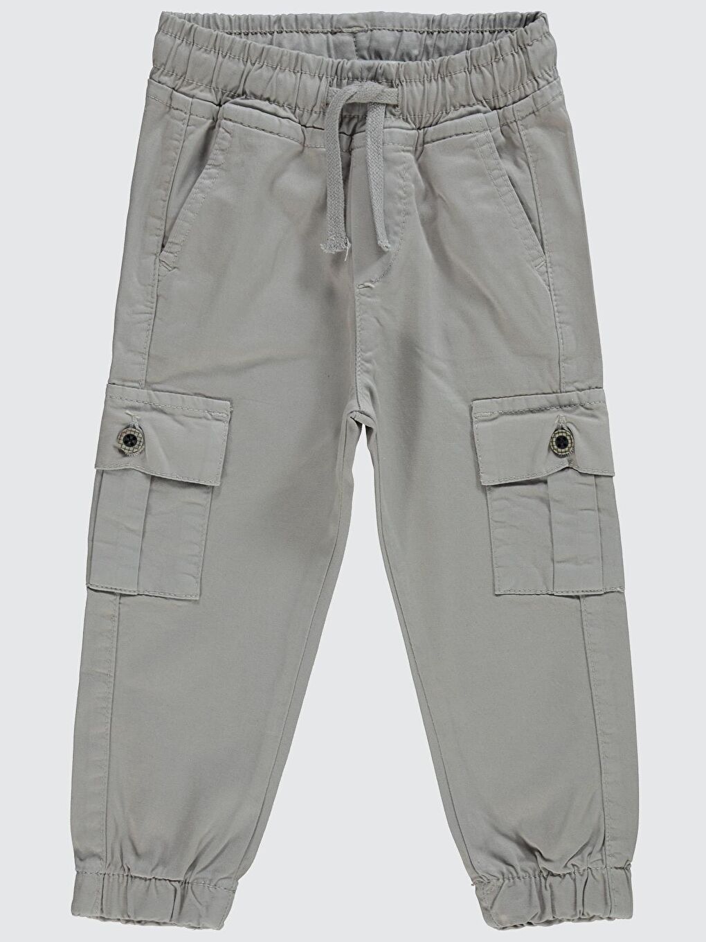 Boys Bel Paça Lastikli Kargo Cepli 2-5 Yaş Pantolon - Gri 5-6 Yaş-1
