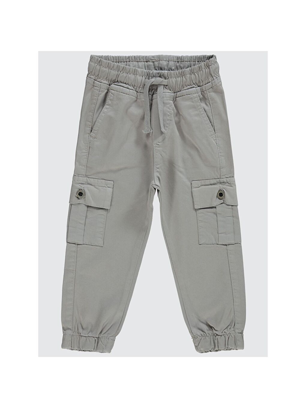 Boys Bel Paça Lastikli Kargo Cepli 2-5 Yaş Pantolon - Gri 5-6 Yaş-2