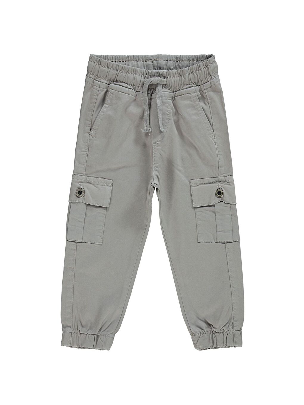 Boys Bel Paça Lastikli Kargo Cepli 2-5 Yaş Pantolon - Gri 5-6 Yaş-3