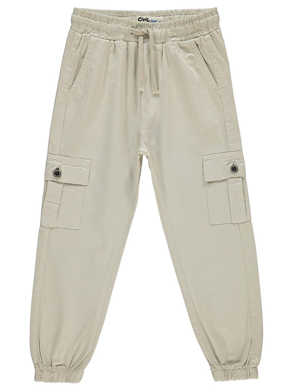 Boys Bel Paça Lastikli Kargo Cepli 10-13 Yaş Pantolon - Bej 10-11 Yaş-3
