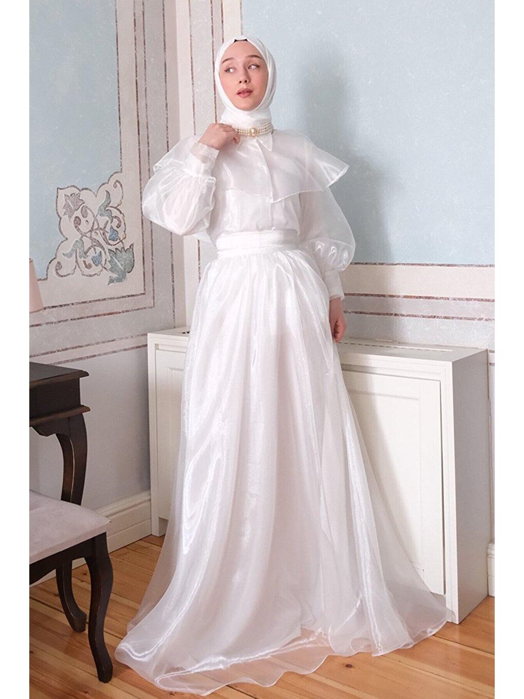 Beyaz Fransız Abiye Takım