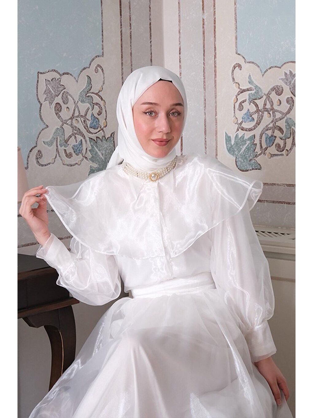 Beyaz Fransız Abiye Takım-5