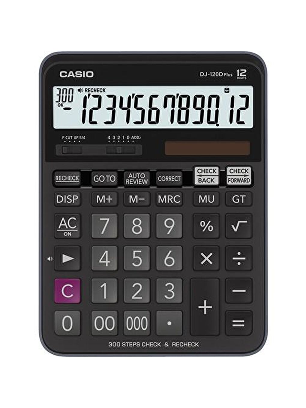 CASIO Siyah DJ-120D Plus Hesap Makinesi Masaüstü 12 Hane GKE - 1