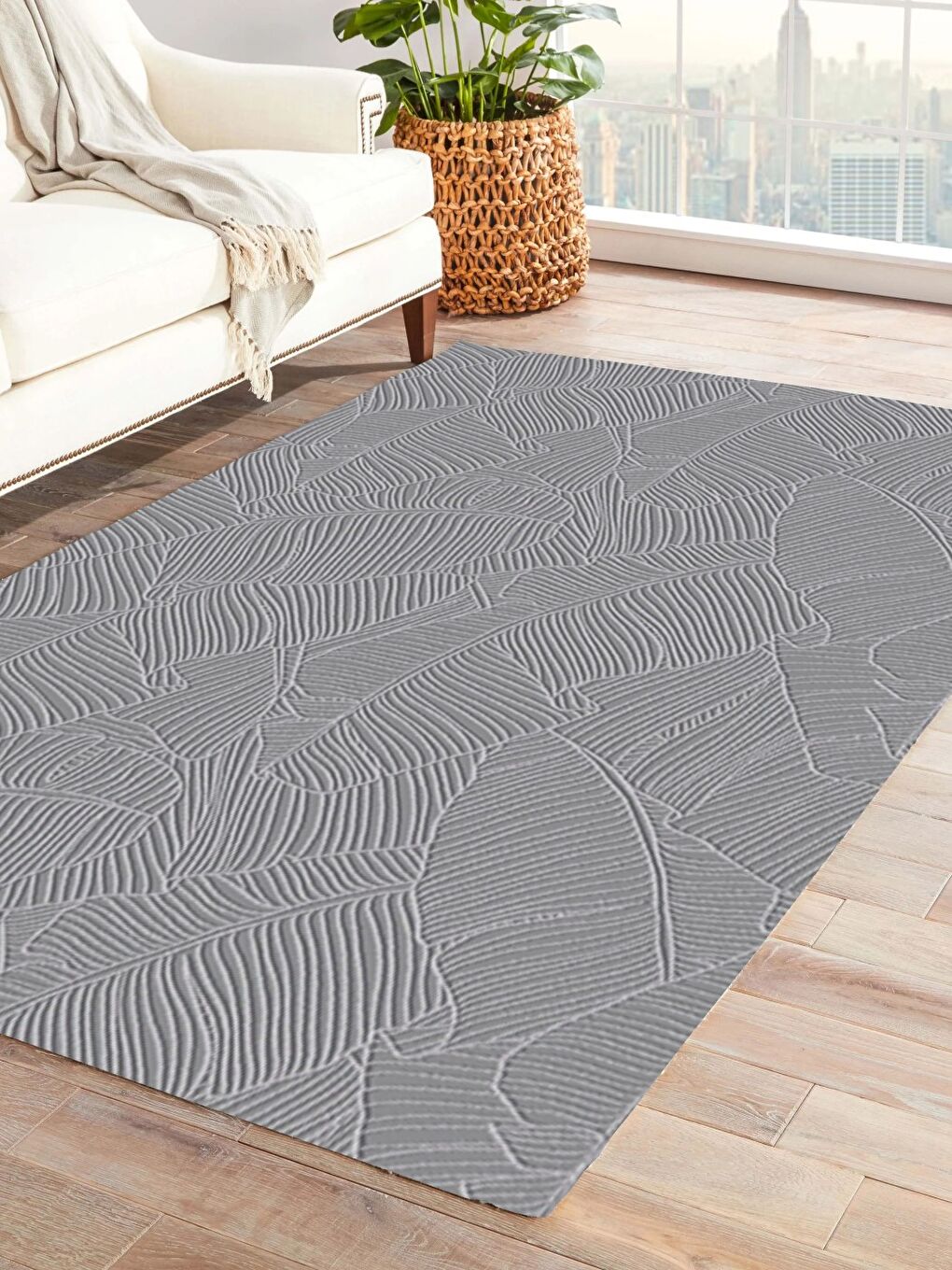 Rölyef Halı 80X150 Garden A.Gri A.GRI