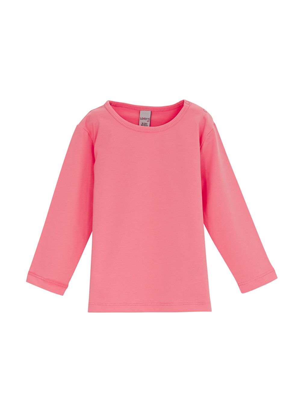 Pembe Somon Basic Kışlık Çıtçıtlı Uzun Kollu Bebek Tişört