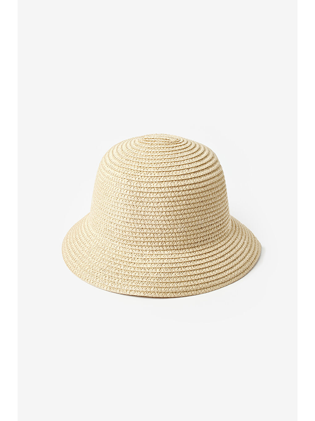 Beyaz Fiyonk Detaylı Kız Çocuk Hasır Bucket Şapka-2