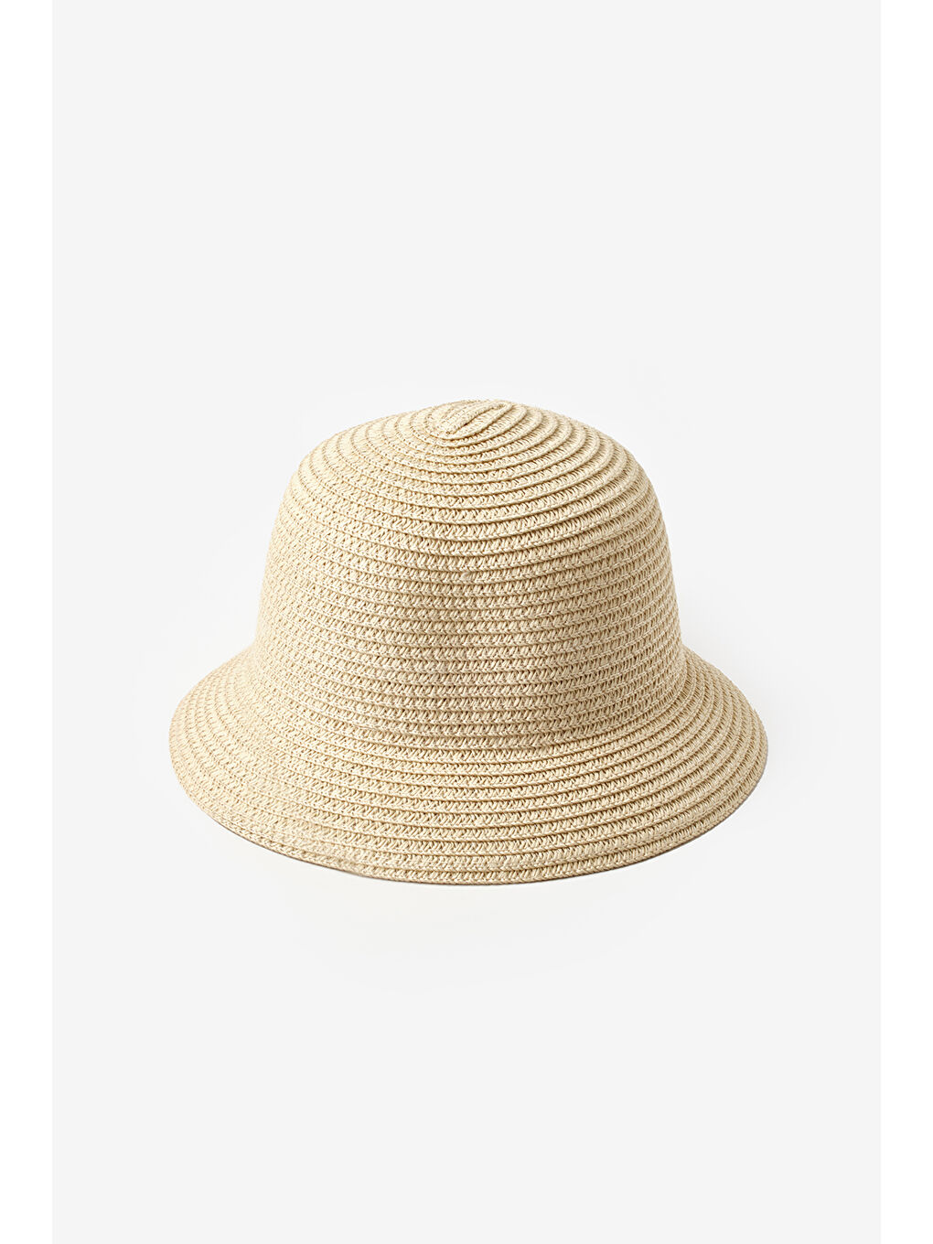 Pembe Pudra Fiyonk Detaylı Kız Çocuk Hasır Bucket Şapka-2