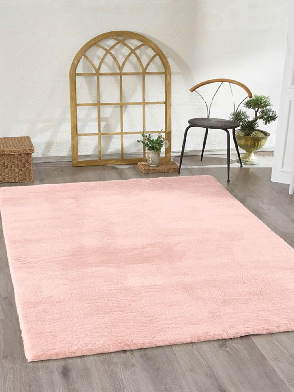 Pembe Kürk Halı 80x120 Pudra