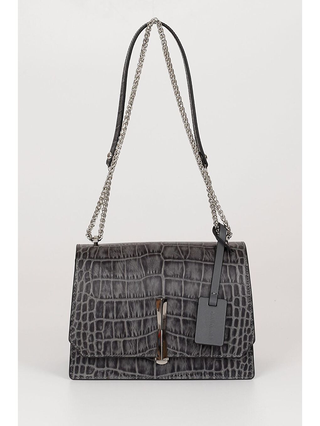 Siyah Platinum Hakiki Deri Küçük Boy Kadın Omuz Çantası K7262