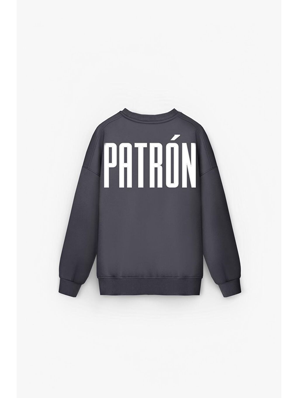 Erkek Oversize Baskılı Premium Sweatshirt Antrasit-3