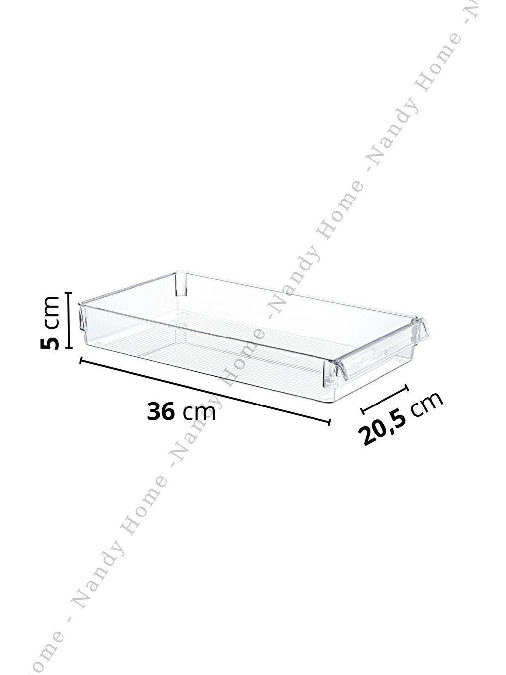 Nandy Home Renksiz MAXİ New Clear Buzdolabı & Dolap İçi Düzenleyici Organizer 3 Adet - 3