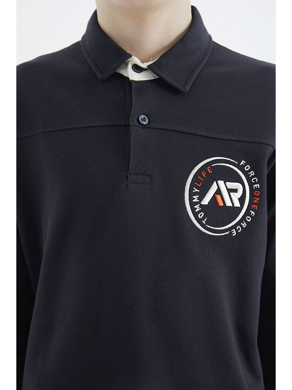 Lacivert Polo Yaka Erkek Çocuk Tişört - 11172-3