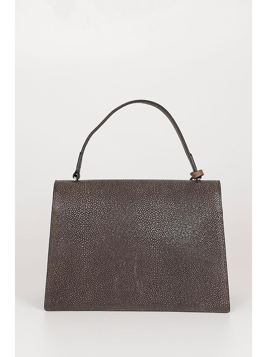 Bej Platinum Hakiki Deri Büyük Boy Kadın El Ve Omuz Çantası B7263-3