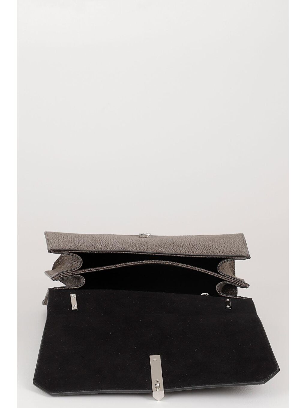 Bej Platinum Hakiki Deri Büyük Boy Kadın El Ve Omuz Çantası B7263-4