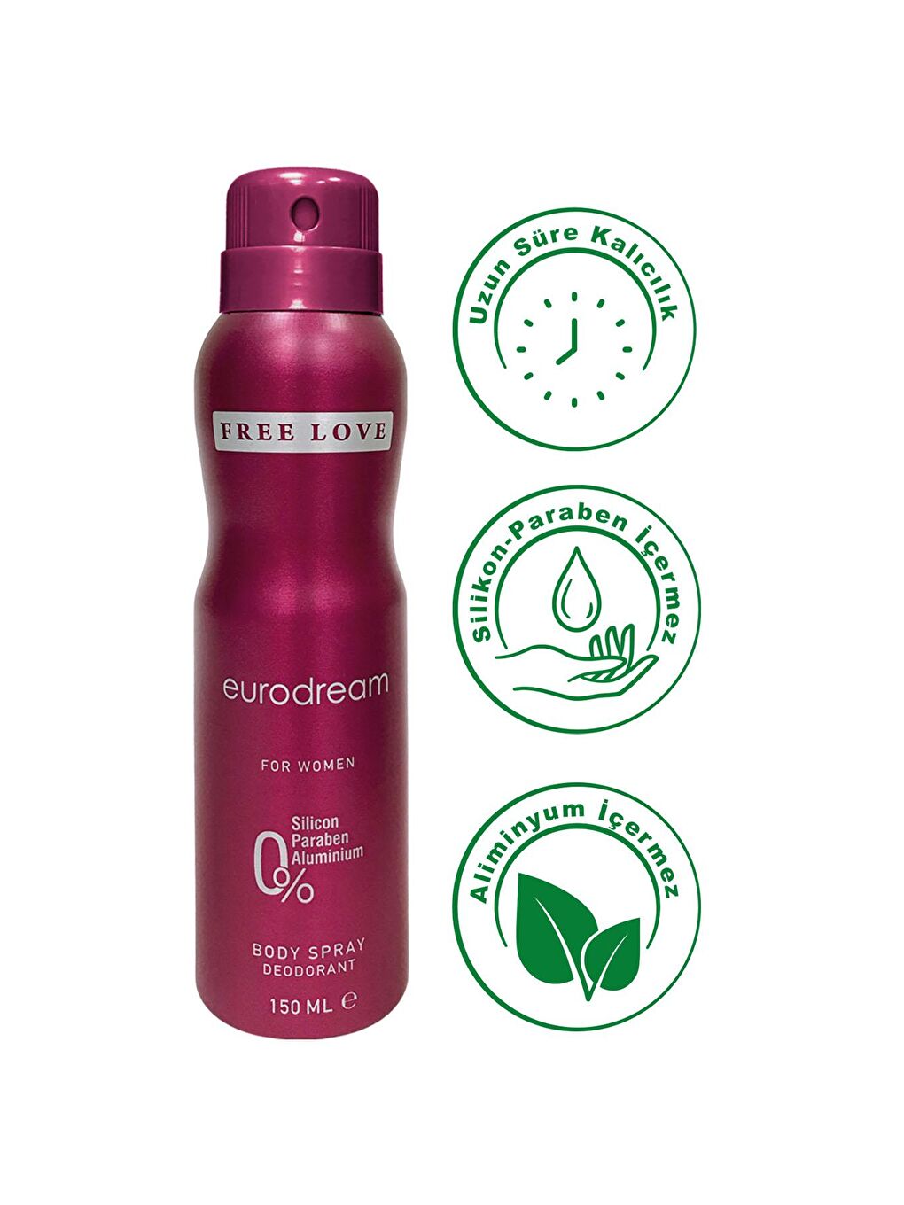 Free Love Karışık Eurodream Kadın Deodorant 150 ml 3 Adet - 3