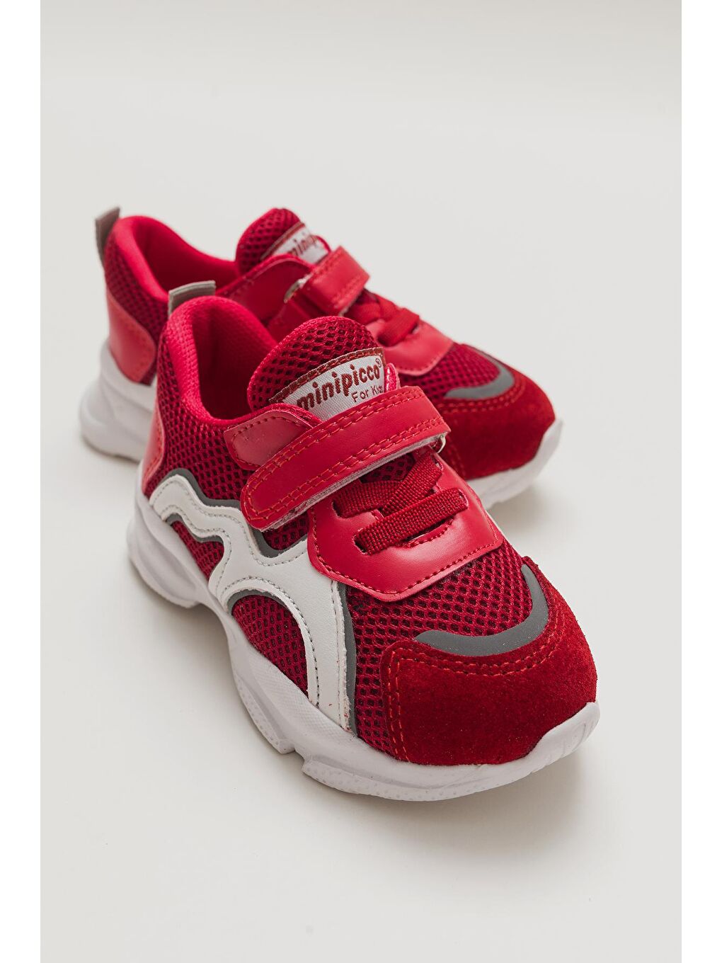 Erkek Çocuk Kırmızı Deri Ortopedik Destekli Spor Ayakkabı-1