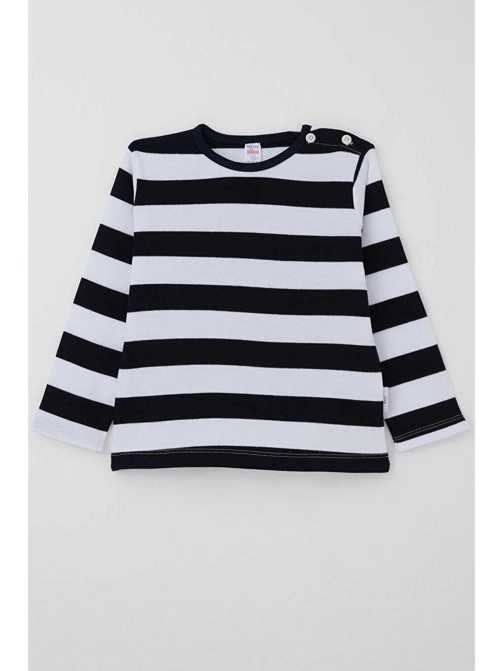 Erkek Bebek Uzun Kollu Tişört Patlı Lacivert (9 Ay-1.5 Yaş)-2