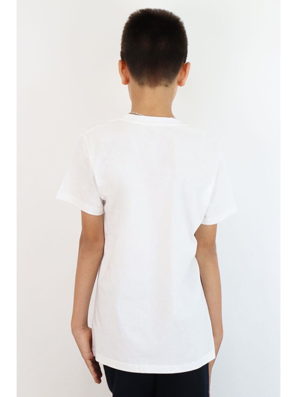 Erkek Çocuk Tişört Basic Ekru (4-14 Yaş)-2