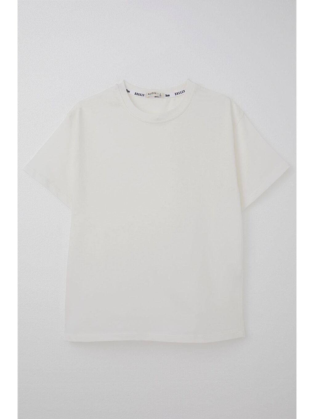 Erkek Çocuk Tişört Basic Ekru (4-14 Yaş)-4