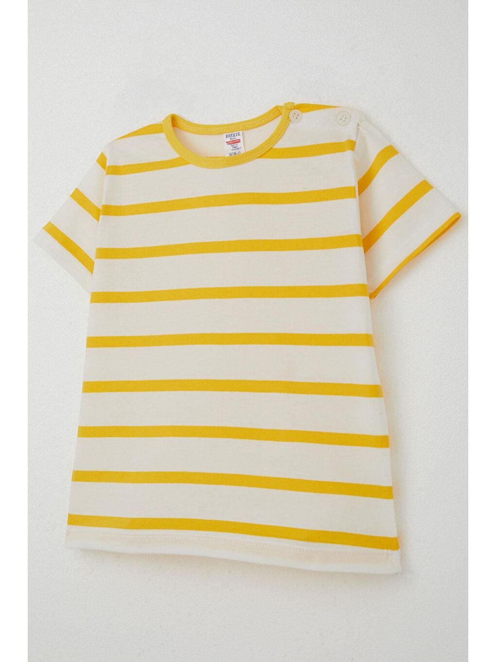 Erkek Çocuk Tişört Patlı Çizgili Ekru (1-4 Yaş)-5