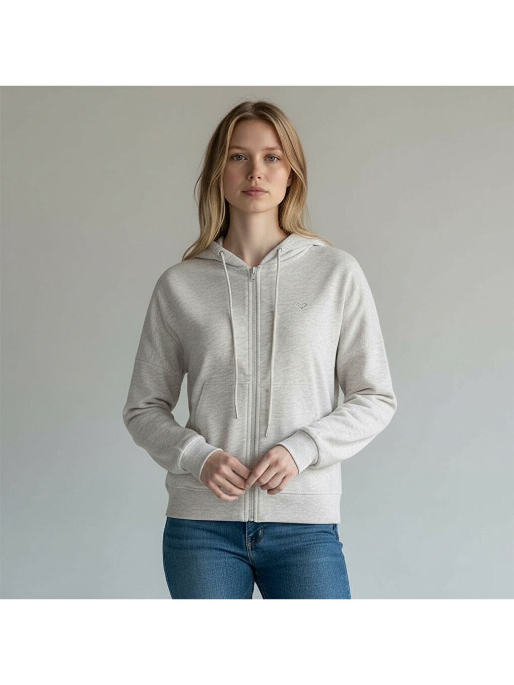 T-Ic Icona Kadın Gri Kapüşonlu Ceket