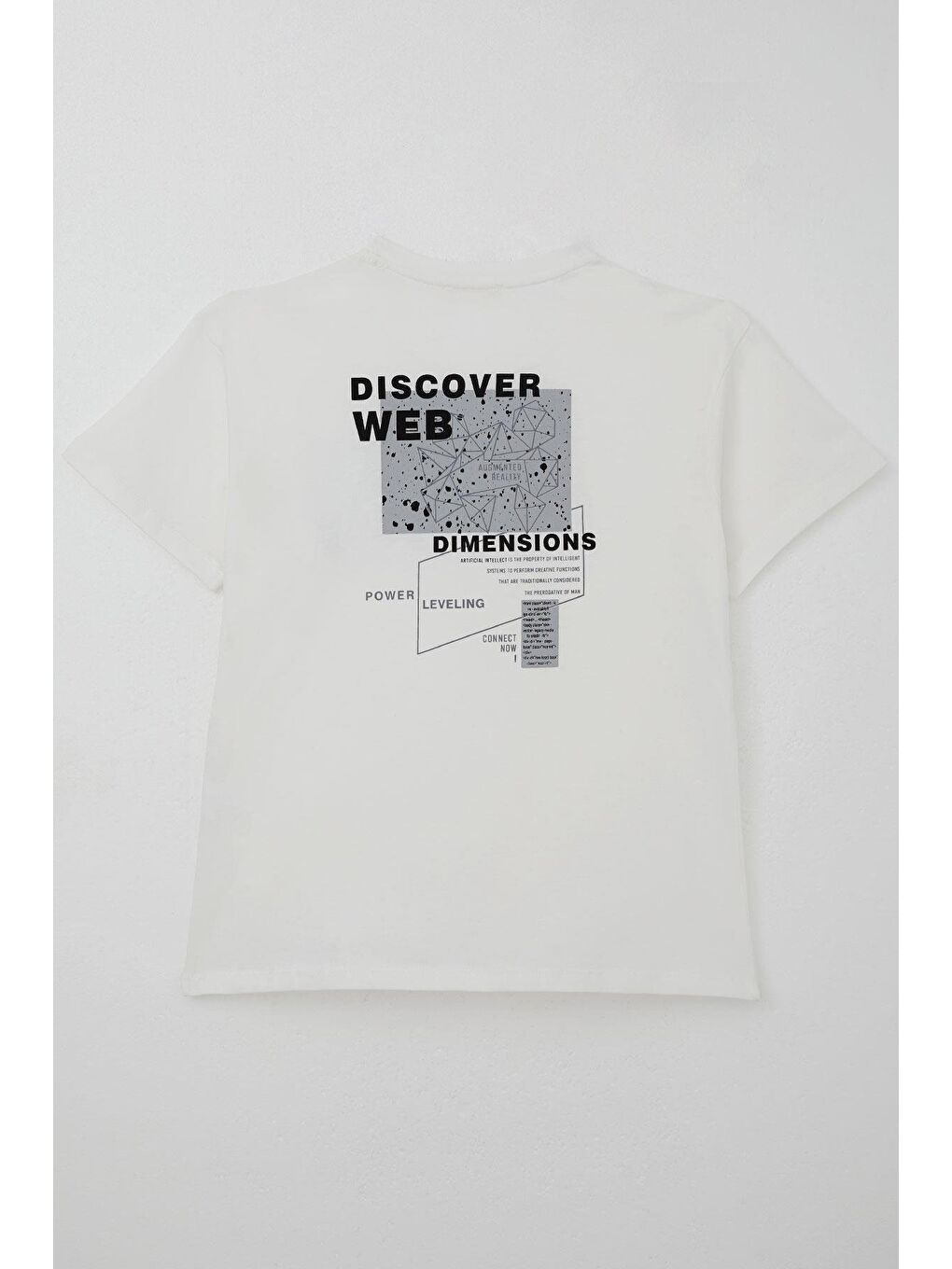 Erkek Çocuk Tişört Webi Keşfet Temalı Ekru (9-14 Yaş)-5