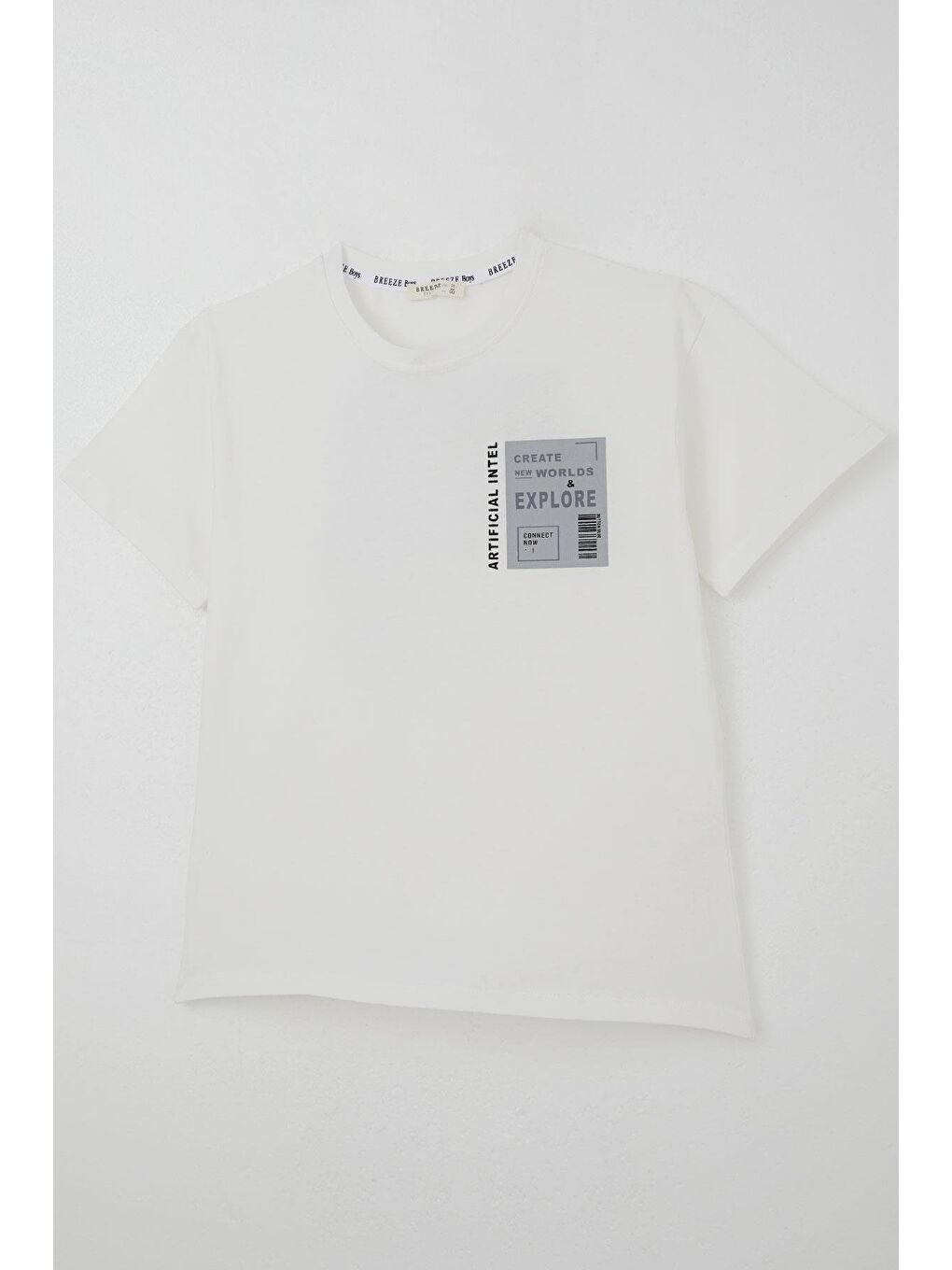 Erkek Çocuk Tişört Webi Keşfet Temalı Ekru (9-14 Yaş)-6