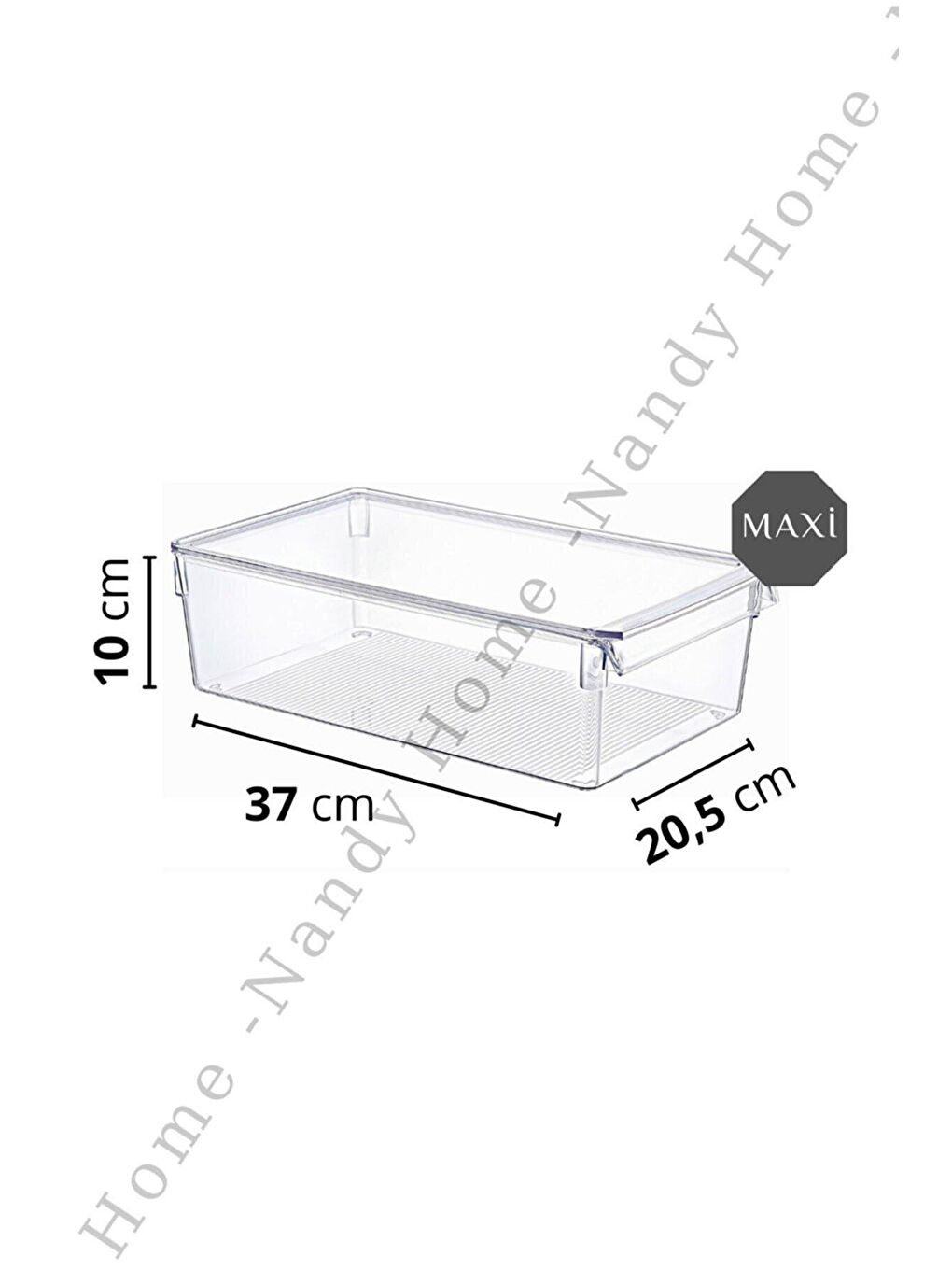 Nandy Home Şeffaf KAPAKLI MAXİ Tall Clear Buzdolabı & Dolap İçi Düzenleyici Organizer - 3