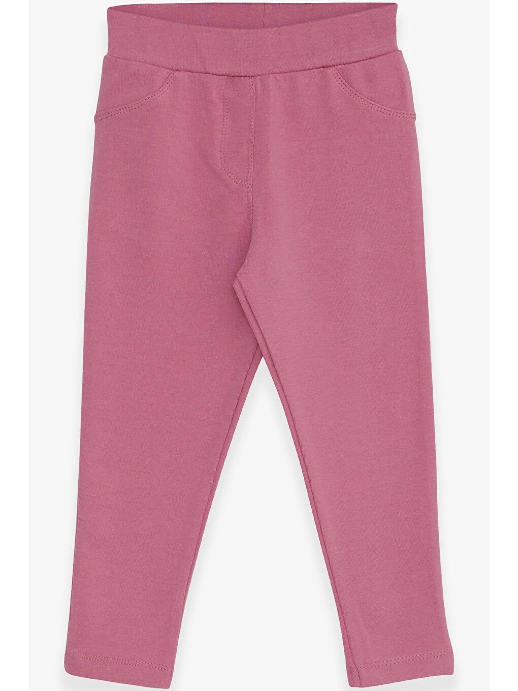 Pembe Kız Çocuk Tayt Pantolon Arkası Cepli Gülkurusu (3 Yaş)-3