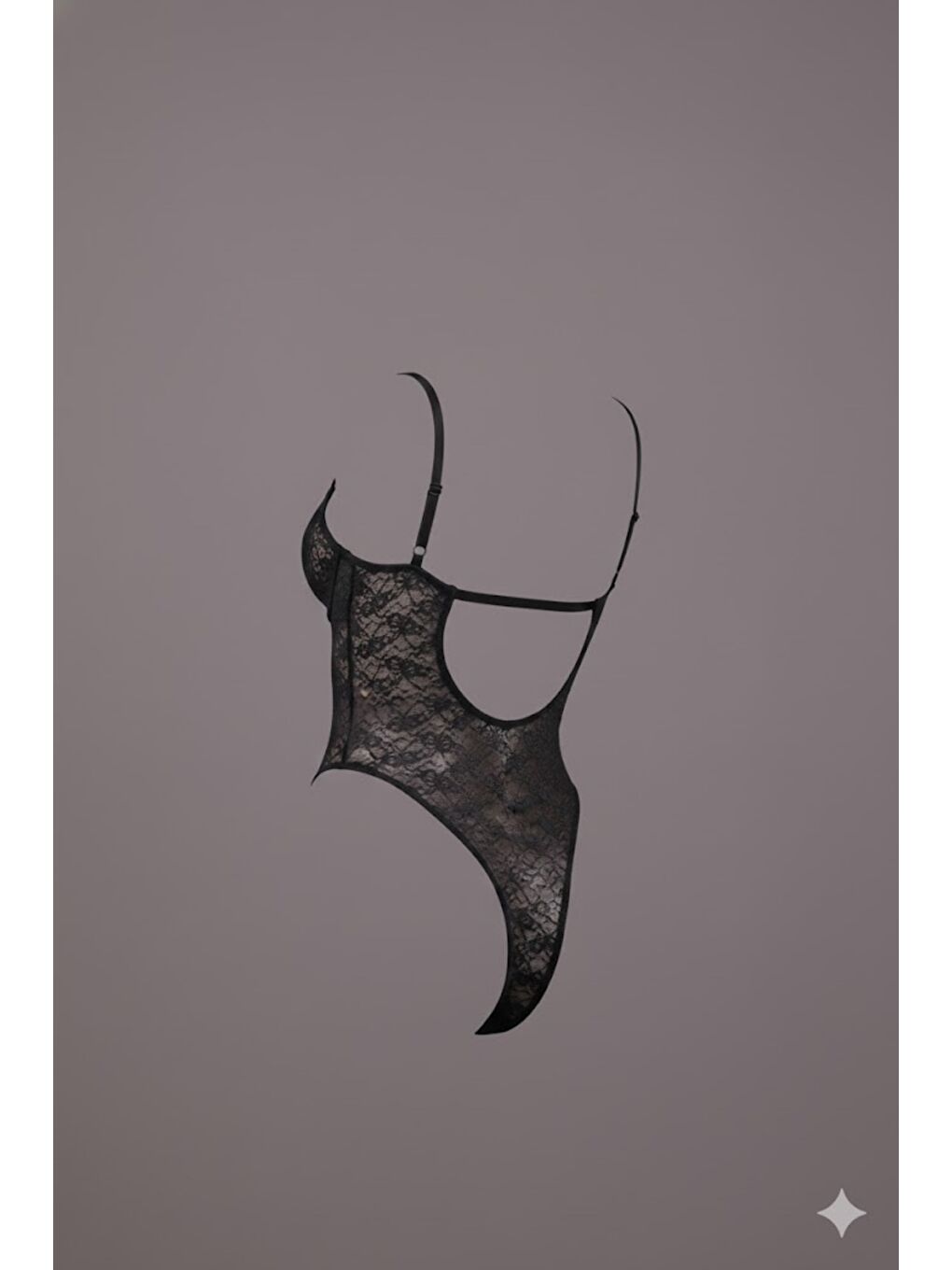 Desteksiz Dantelli Çıtçıtlı Body C15093 Siyah-1