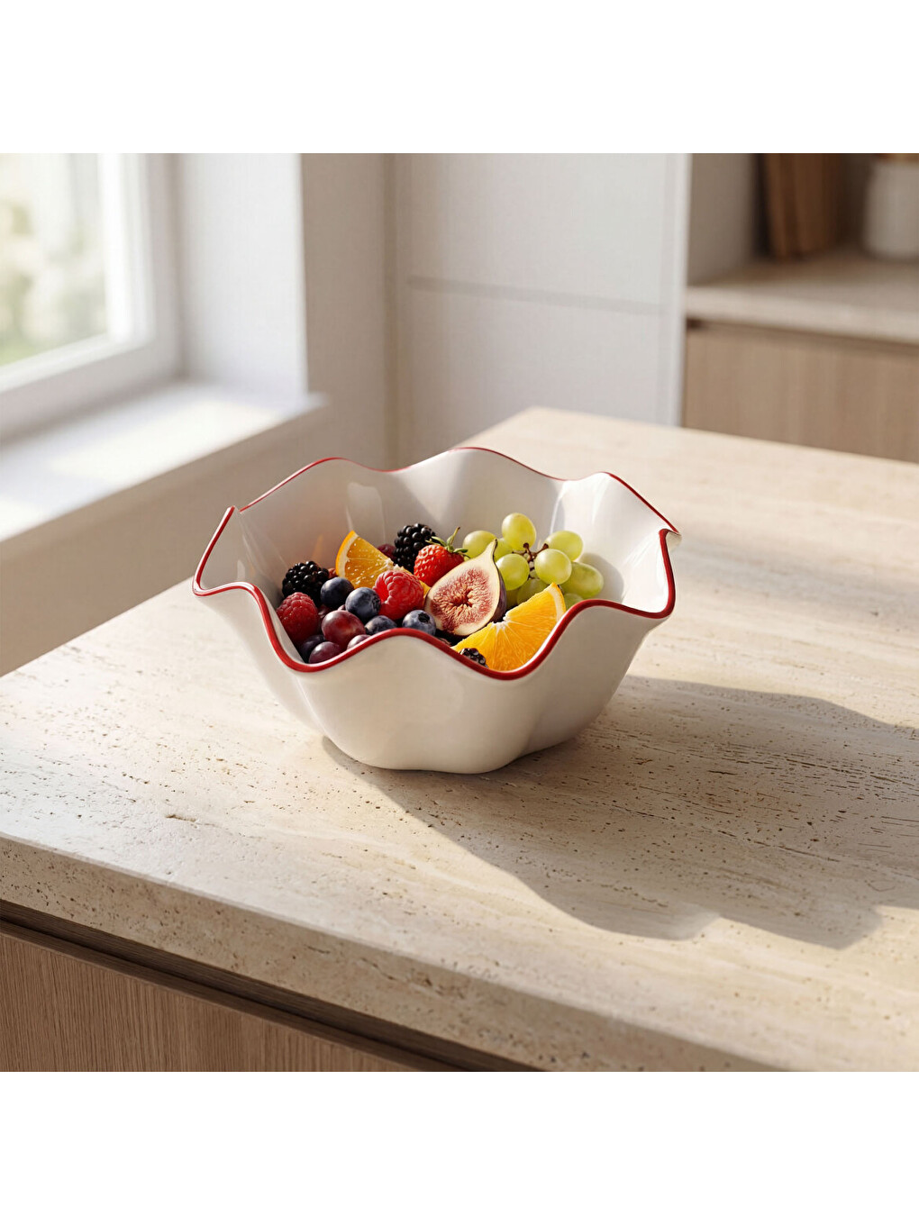 Ekru Rodos 19 Cm Salata Sunumluk Kase 30kmz-4
