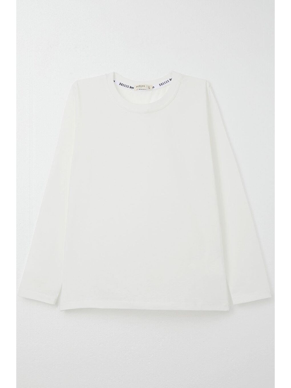 Erkek Çocuk Uzun Kollu Tişört Basic Ekru (11 Yaş)-3
