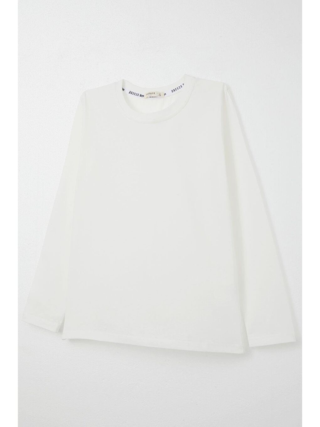 Erkek Çocuk Uzun Kollu Tişört Basic Ekru (11 Yaş)-5