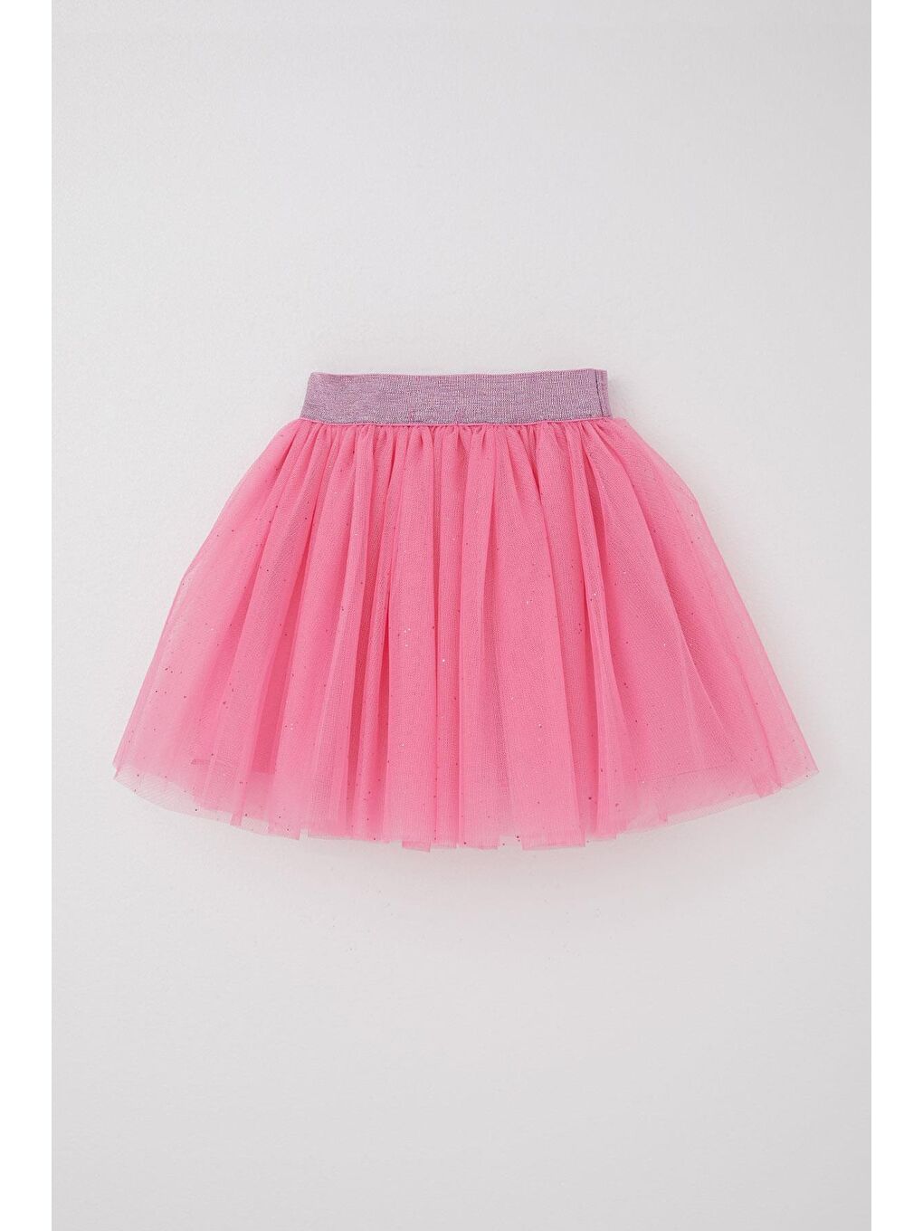 Kız Çocuk Tütü Etek Simli Beli Lastikli Pembe (5-10 Yaş)-5