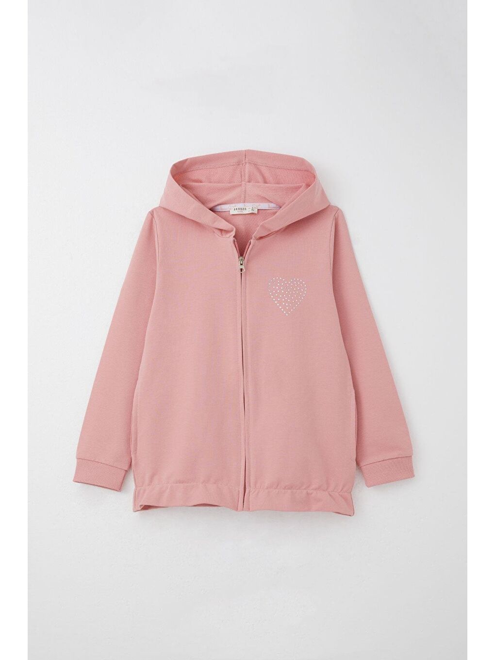 Pembe Kız Çocuk Eşofman Takım Taş İşlemeli Kalp Gülkurusu (4-5 Yaş)-3