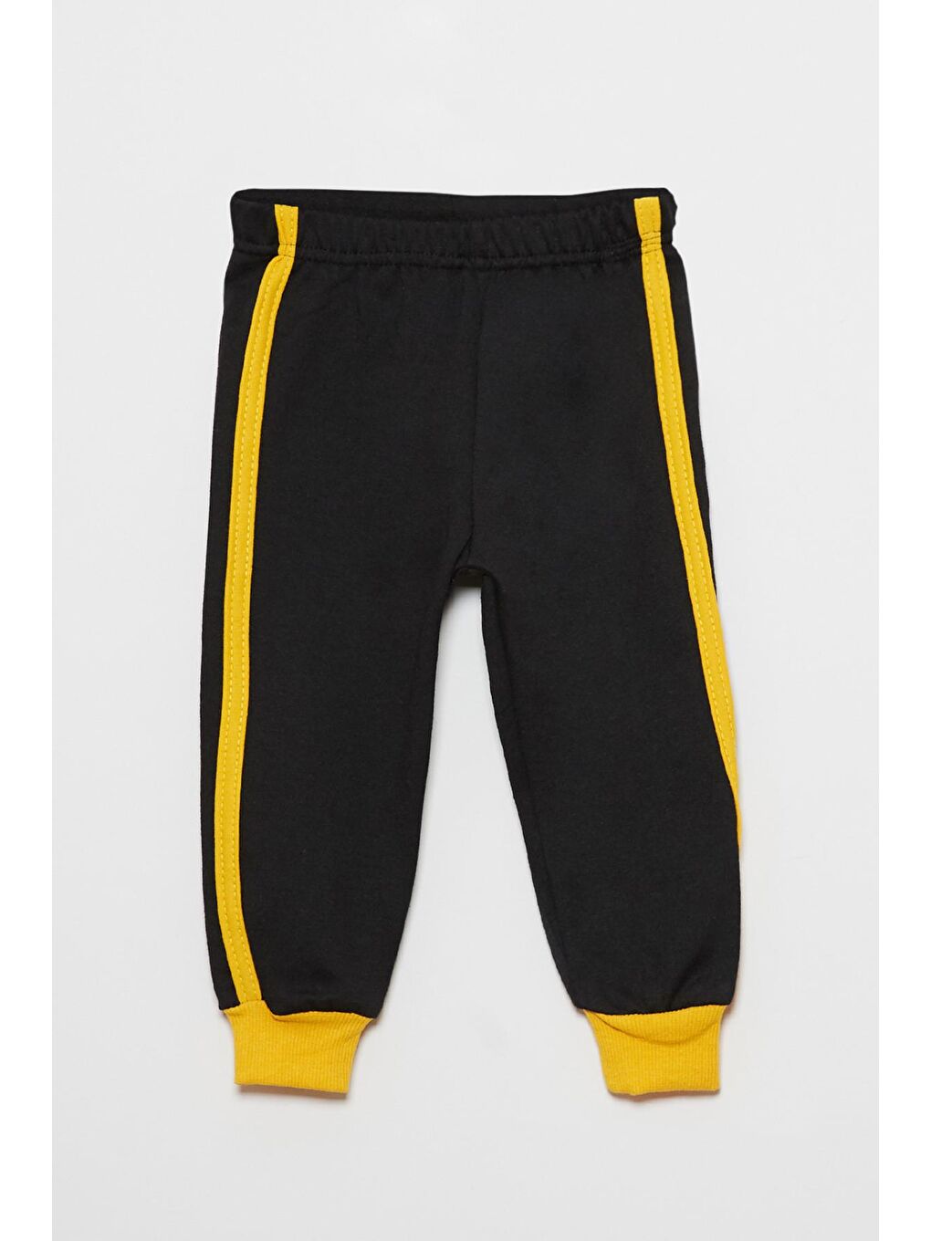 Sarı Kedi Baskılı Erkek Bebek Eşofman Takım-3