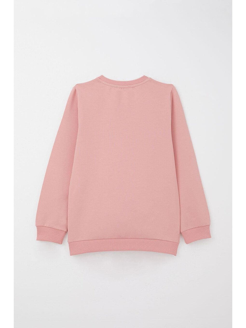 Pembe Kız Çocuk Eşofman Takım Çiçek Baskılı Geniş Paça Yırtmaçlı Gülkurusu (5-10 Yaş)-7