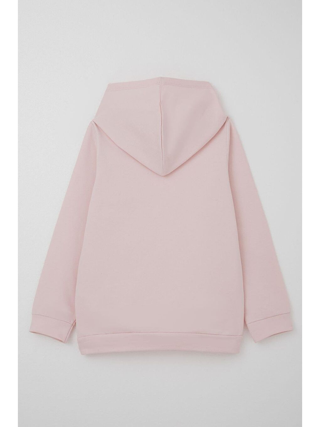 Kız Çocuk Sweatshirt Kanguru Cepli Armalı Pembe (4-8 Yaş)-3