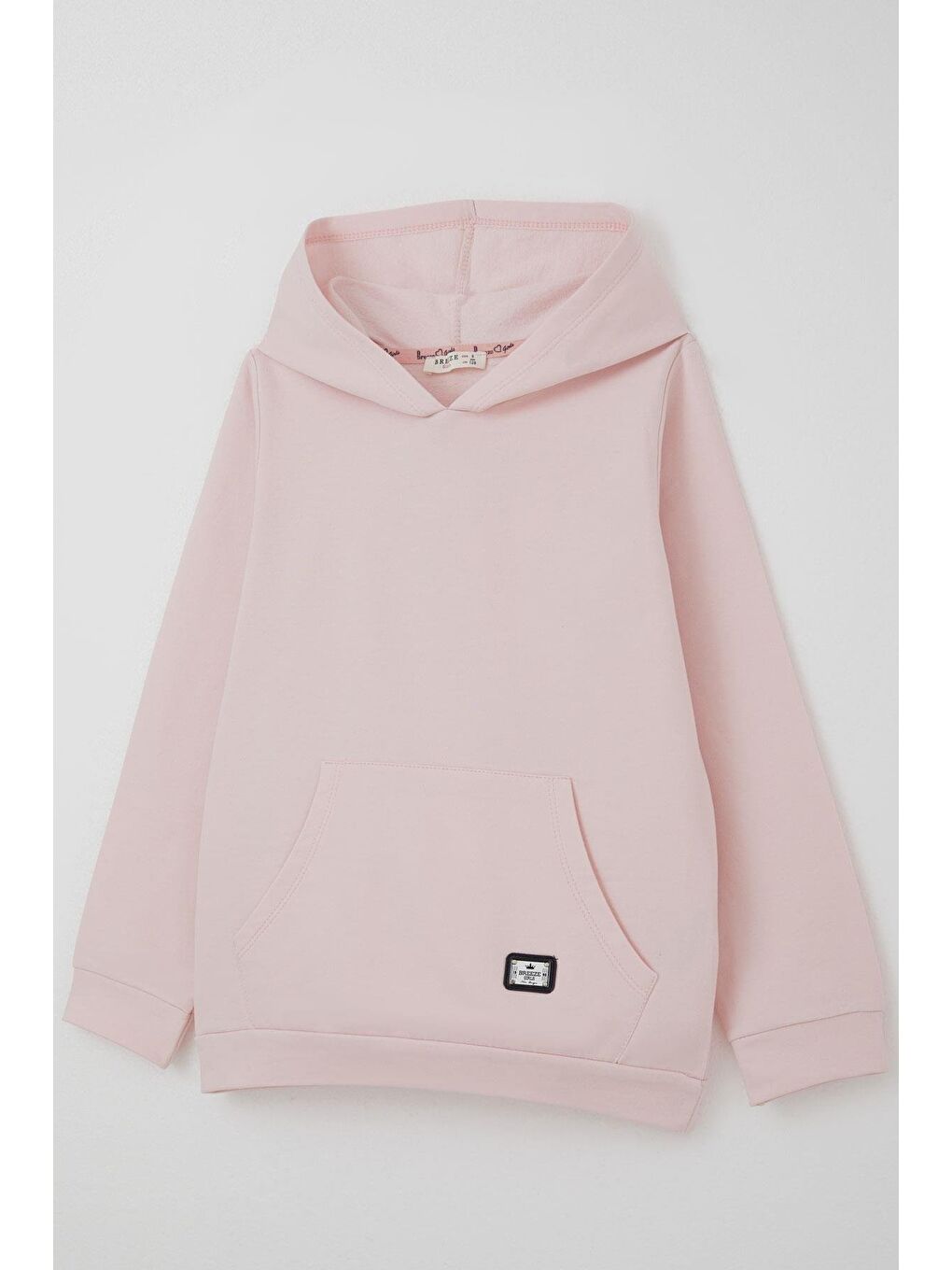 Kız Çocuk Sweatshirt Kanguru Cepli Armalı Pembe (4-8 Yaş)-4