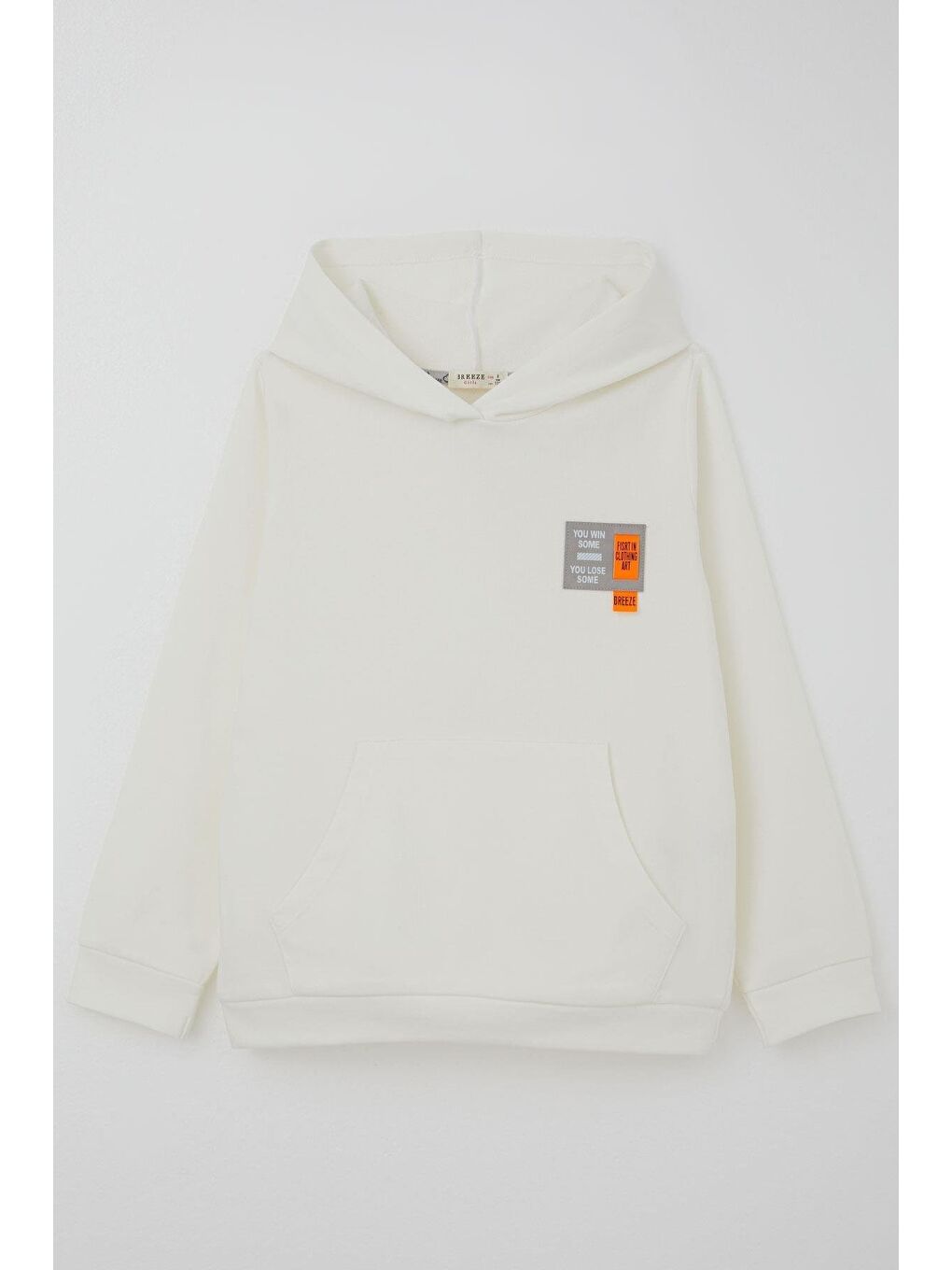 Kız Çocuk Sweatshirt Kapüşonlu Arma Detaylı Ekru (4-8 Yaş)-2