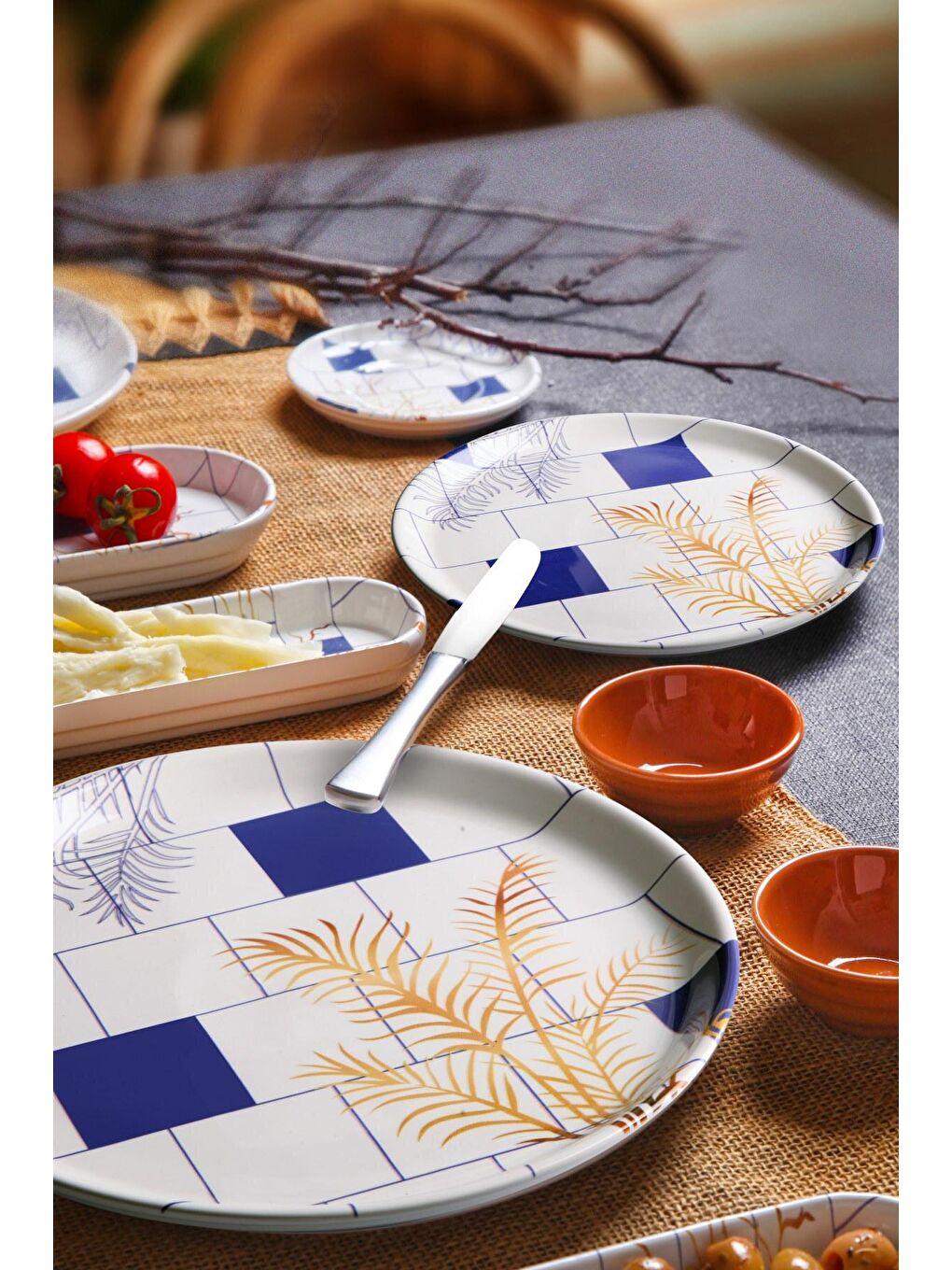 Karışık 13 Parça 6 Kişilik Eylül Kahvaltı Takımı - Lüx Kahvaltılık Sunum Seti-2