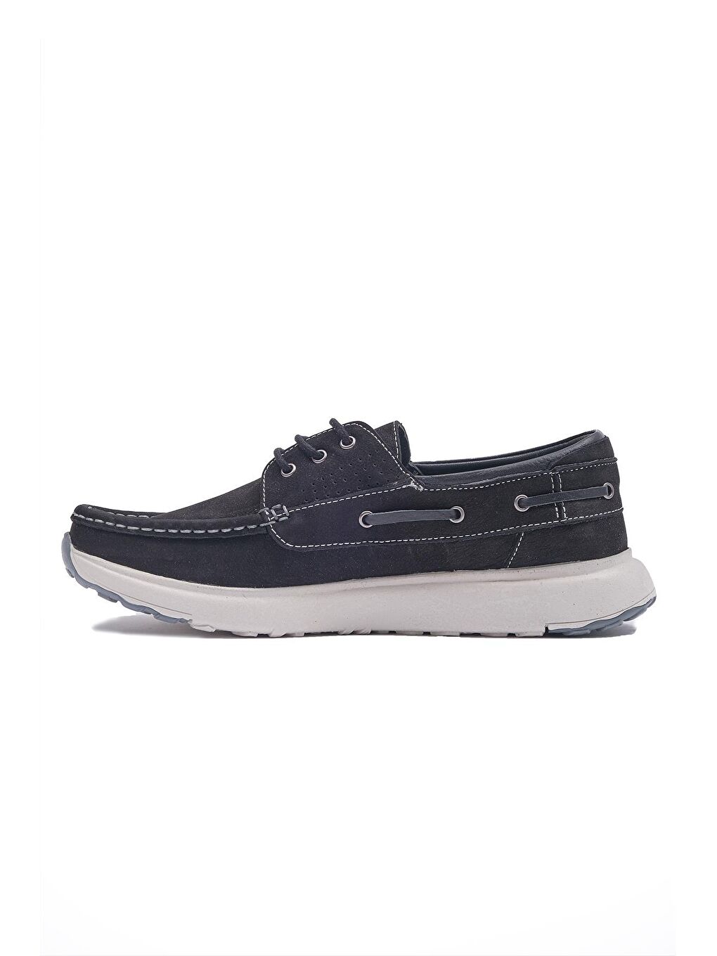 Siyah 479323 Marin Bağcıklı Hakiki Nubuk Günlük Ayakkabı Erkek-1