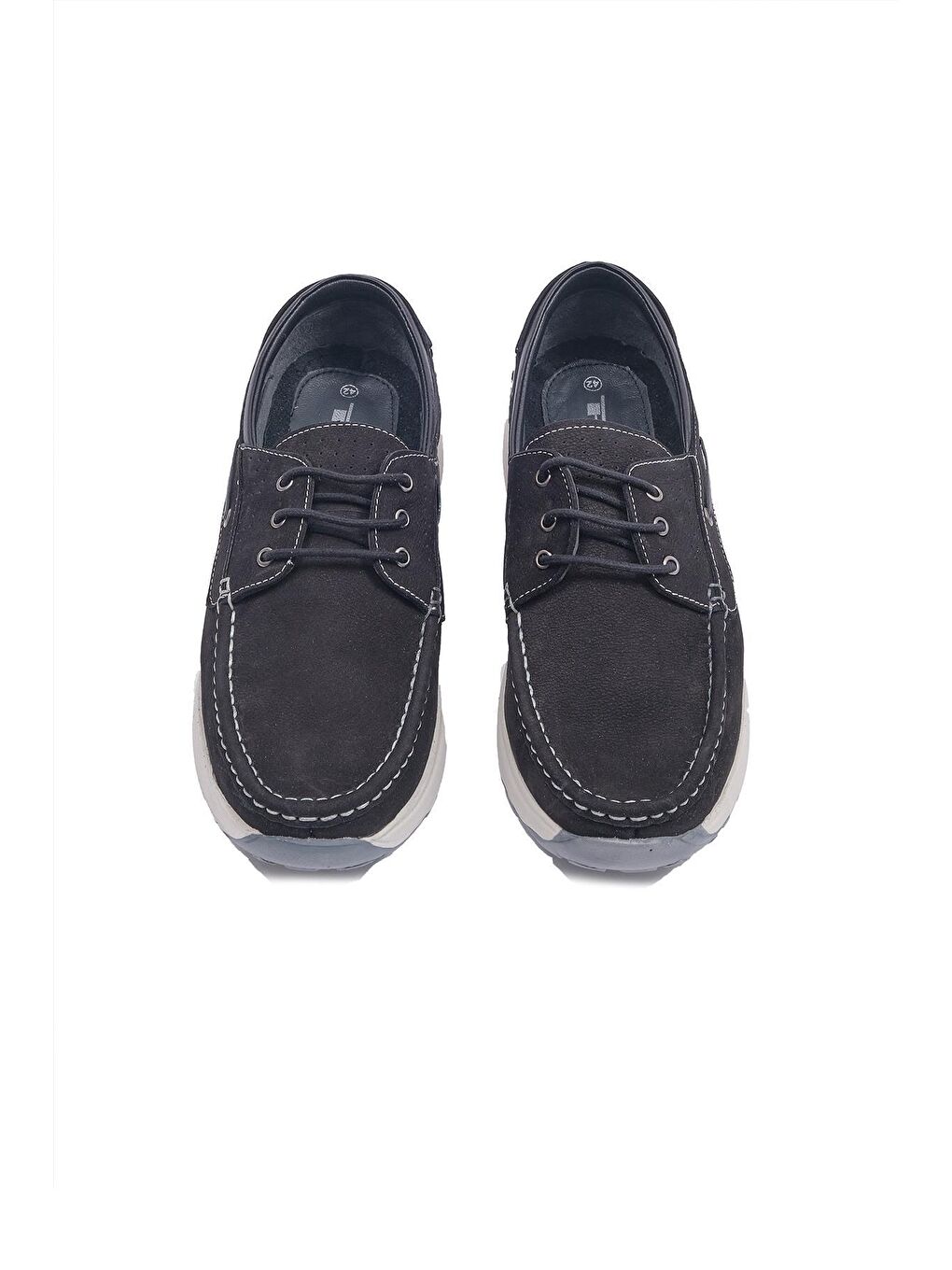 Siyah 479323 Marin Bağcıklı Hakiki Nubuk Günlük Ayakkabı Erkek-3